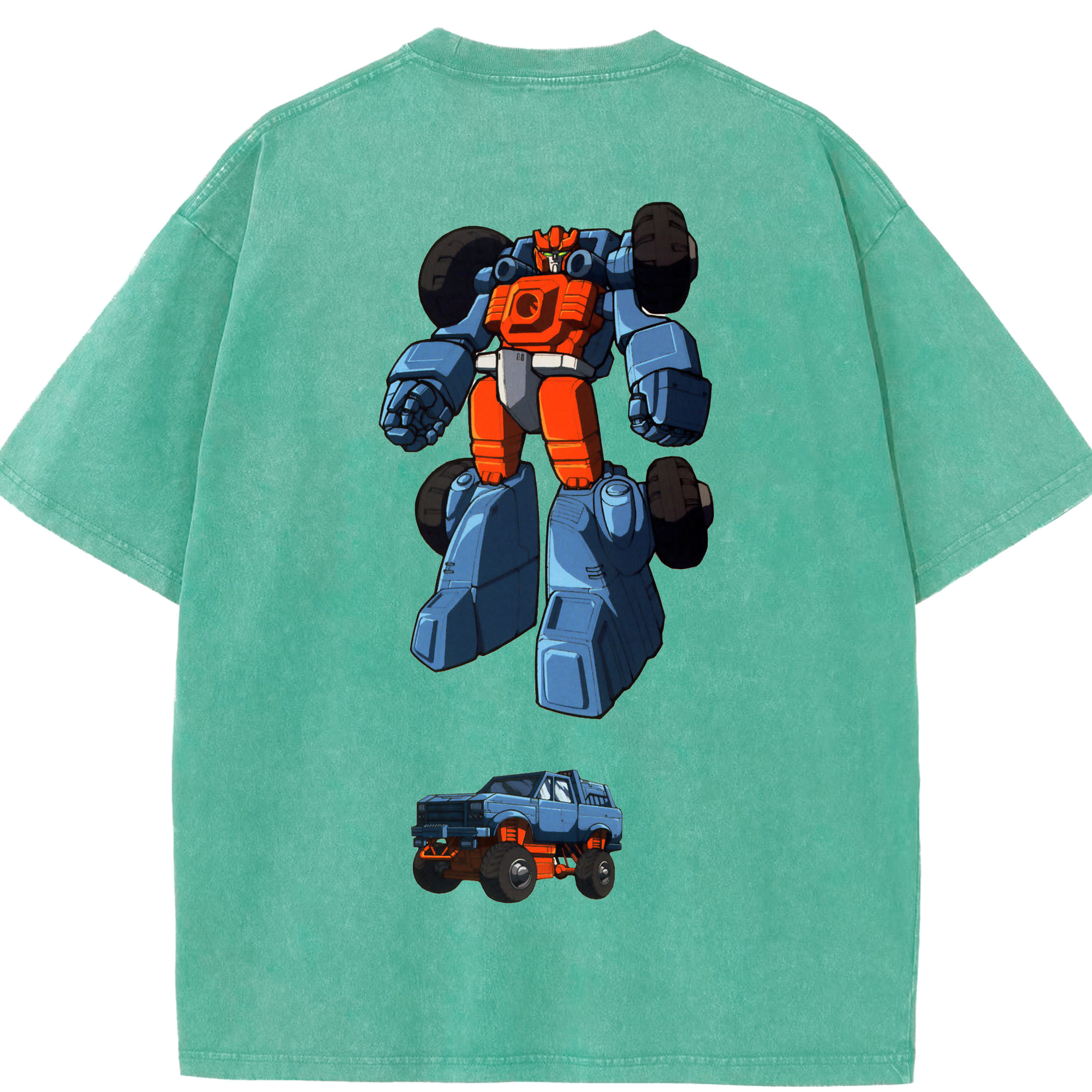 （画像用）  綿100% ヴィンテージ風 半袖Tシャツ（背面プリント）